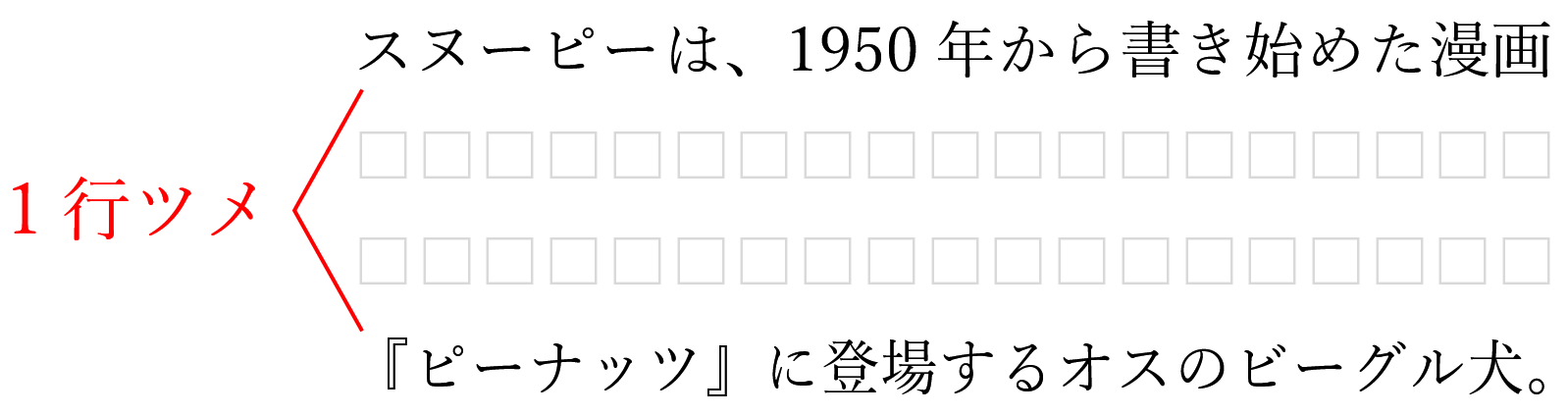 校正記号の行間