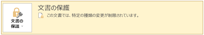 ワード文書の編集の制限